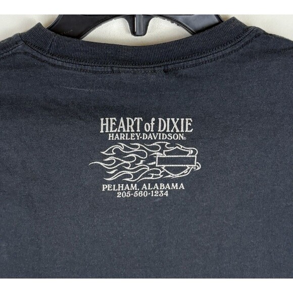 Vintage Y2K Harley Davidson Big Skulls Graphic T - Shirt / Black/Faded / Large - Picture 5 of 9